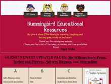 Tablet Screenshot of hummingbirded.com